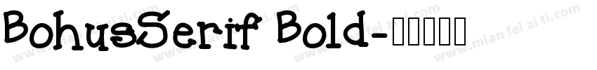 BohusSerif Bold字体转换